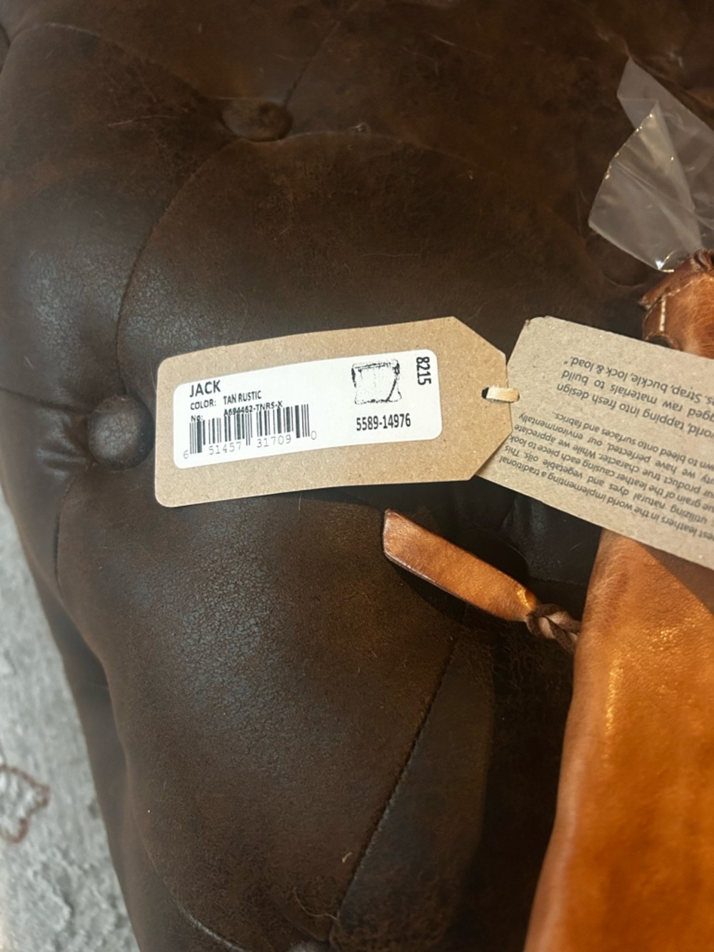 Bed|Stu Tan Leather Crossbody Messenger Bag - Picture 3 of 3